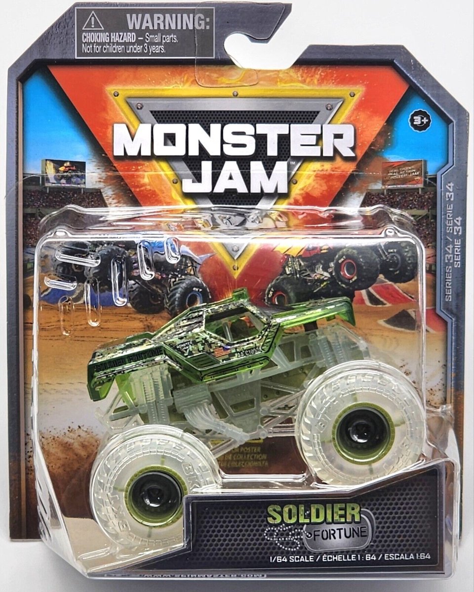 Monster Jam Soldier Fortune Truck schaal 1:64 Die-Cast Speelgoedauto