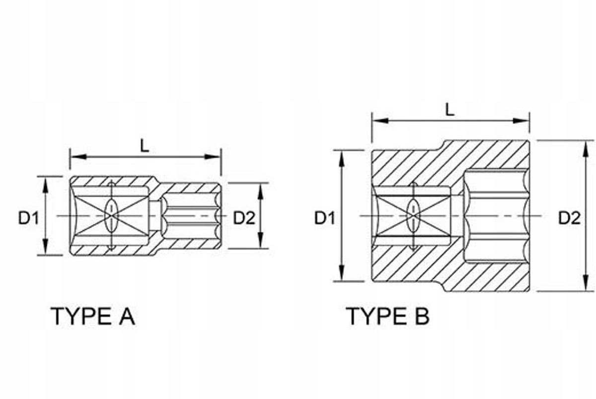 Toptul 1/2" Dopslagsleutel 25mm - Chroom Satijn/Glans
