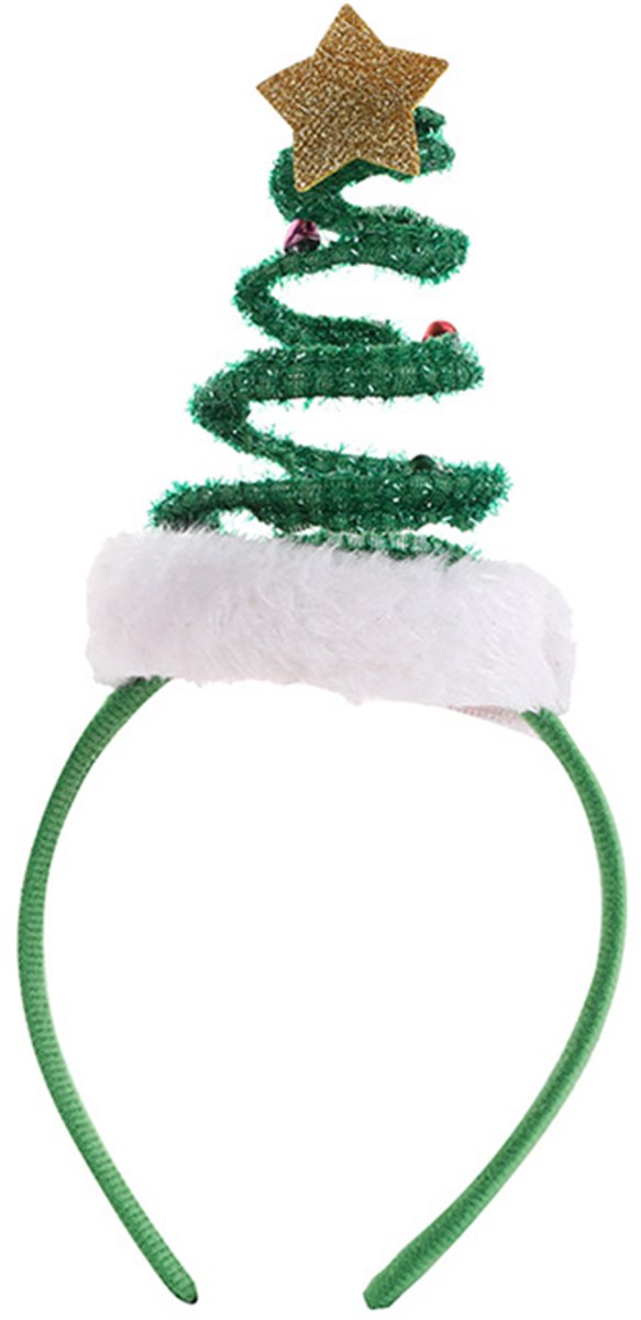 Kerstboom-Haarband-Groen-Voorspeld