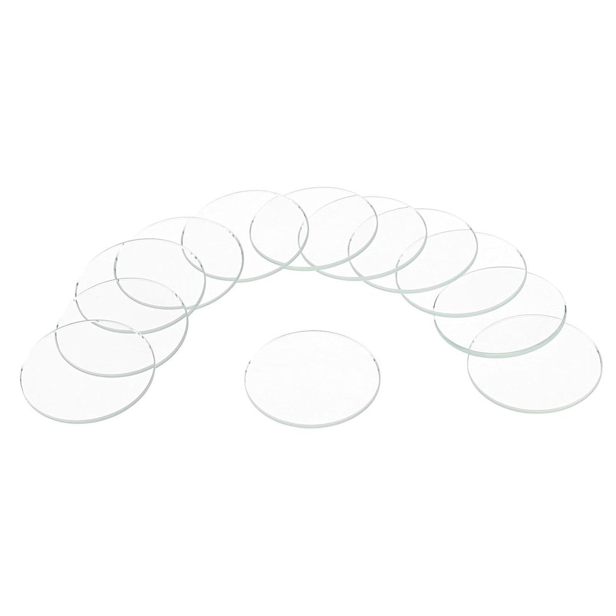 Allecto plus - 12 stuks kristalglazen lenzen met 27 mm ronde platte lens voor horloges, transparant - Horloge reparatie onderdelen
