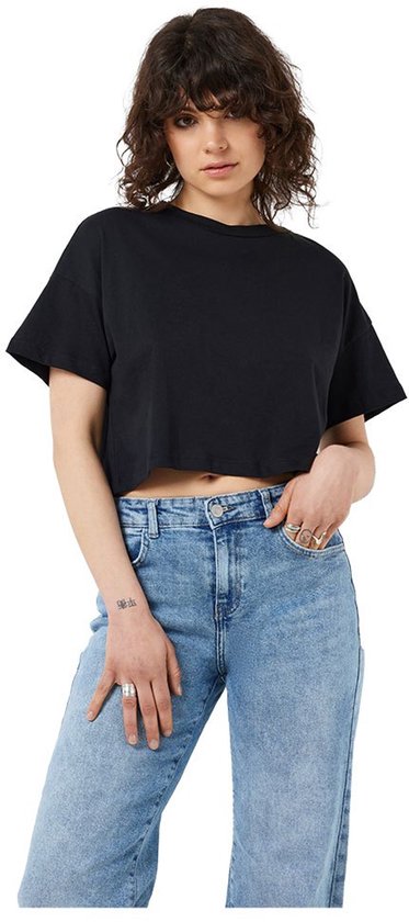 NOISY MAY NMALENA S/ S O-NECK SEMICROP TOP FWD NOOS T-shirt Femme - Taille L