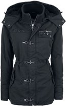 Rock Rebel by EMP Zwarte winterjas met klinknagels - Dames - L