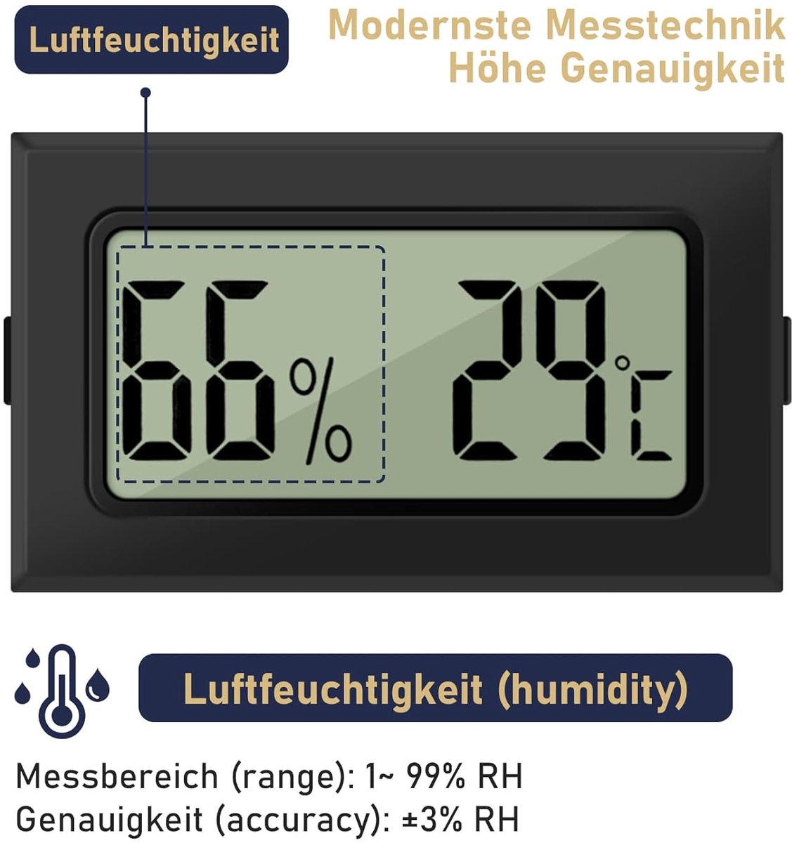 Digitale Mini Hygrometer en Thermometer 2-in-1 - 8 Stuks, Luchtvochtigheidsmeter voor Broeikas, Baby- en Woonkamer — cadeau in Cadeau-ideeën - foto 6