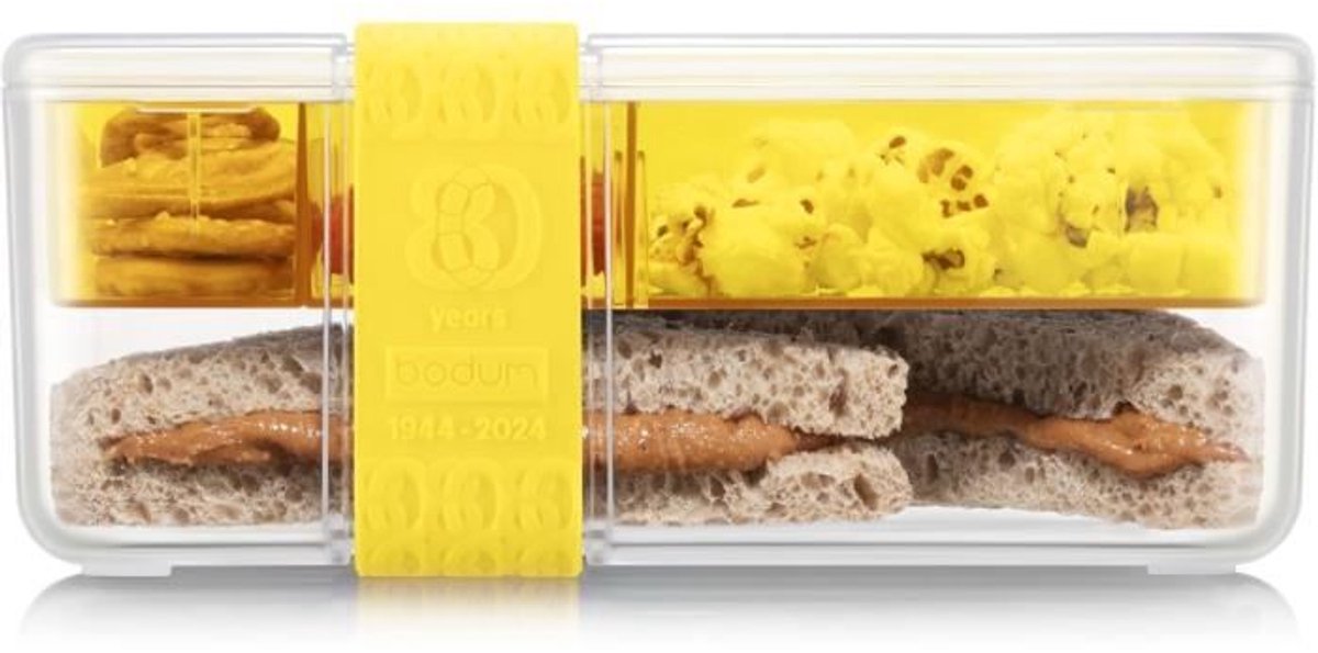 Lunchbox met compartimenten - BODUM - Bistro - Met bestek - Citroen - Pandone Geel