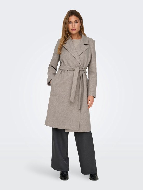 Only Jas Onlalvilda Life Wrap Coat Otw Noos 15314362 Simply Taupe/melange Dames Maat - M