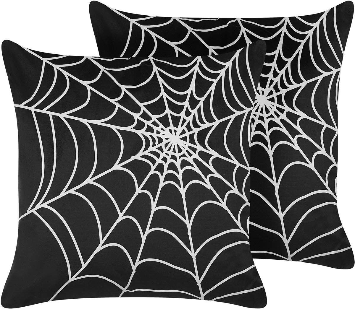 Beliani LYCORIS - Sierkussen set van 2 - Zwart - 45 x 45 cm - Fluweel