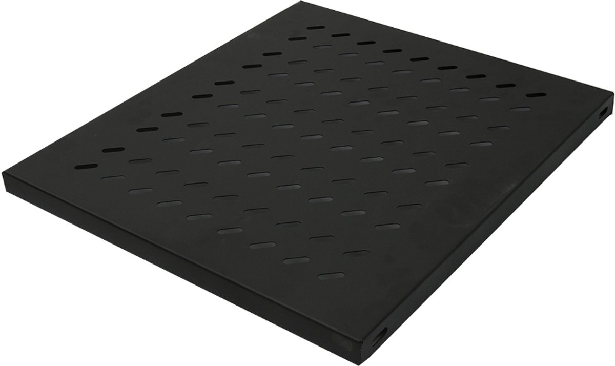 LogiLink 19" vakkenbak, 1 hoogte-eenheid, vast gemonteerd, 525 mm diep.