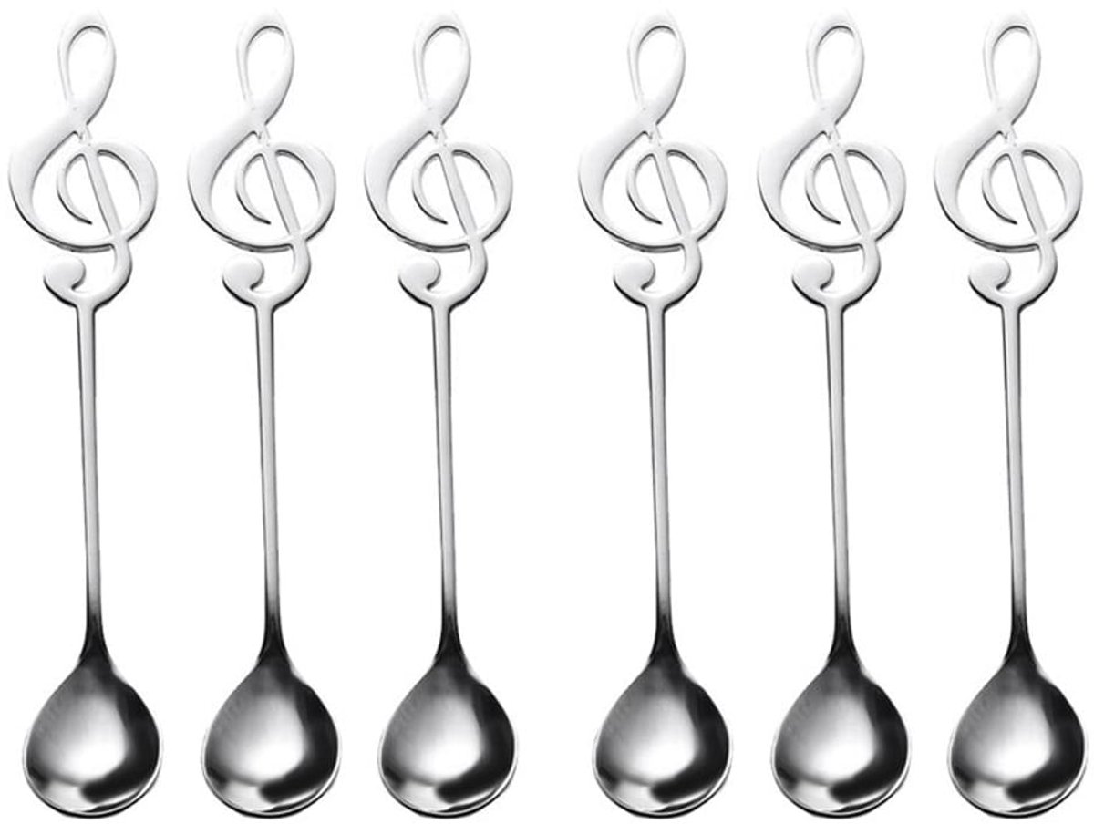 Cuhostki-6-Pcs-Koffielepel-Stainless-Steel-Music-Design-Silver