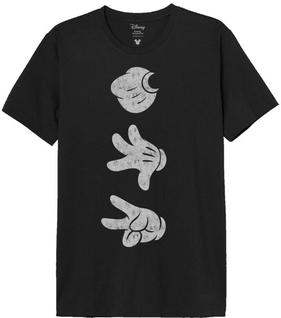 Mickey Mouse Mickey Hands Heren T-shirt - zwart - S