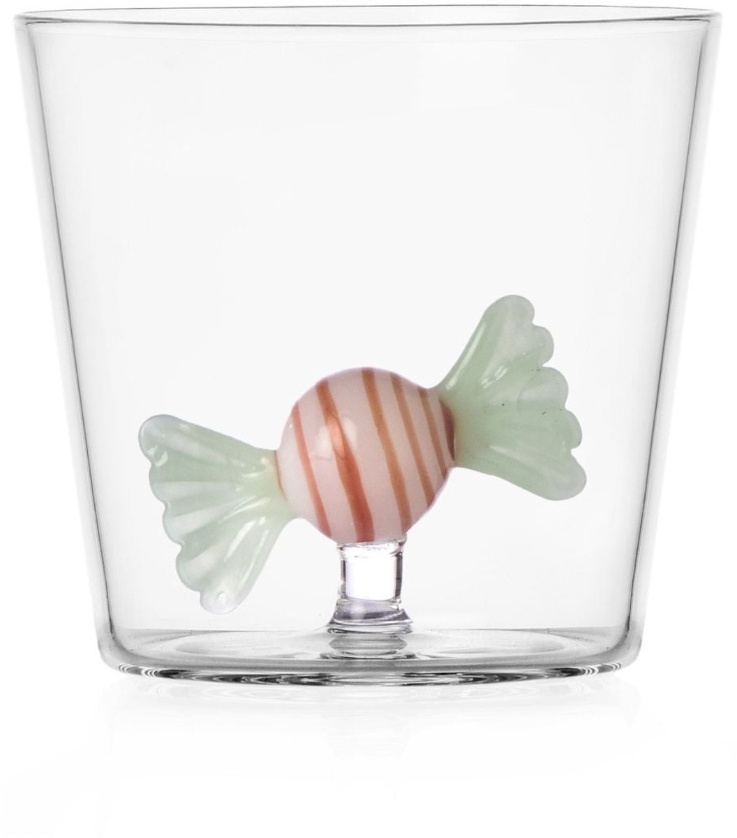 Ichendorf Milano - Waterglas Green & Red Candy - Waterglazen