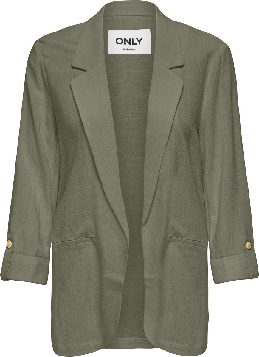 Only Blazer Onlsiesta 3/4 Open Lin Bl Blaze Tlr 15322274 Deep Lichen Green Dames Maat - W36