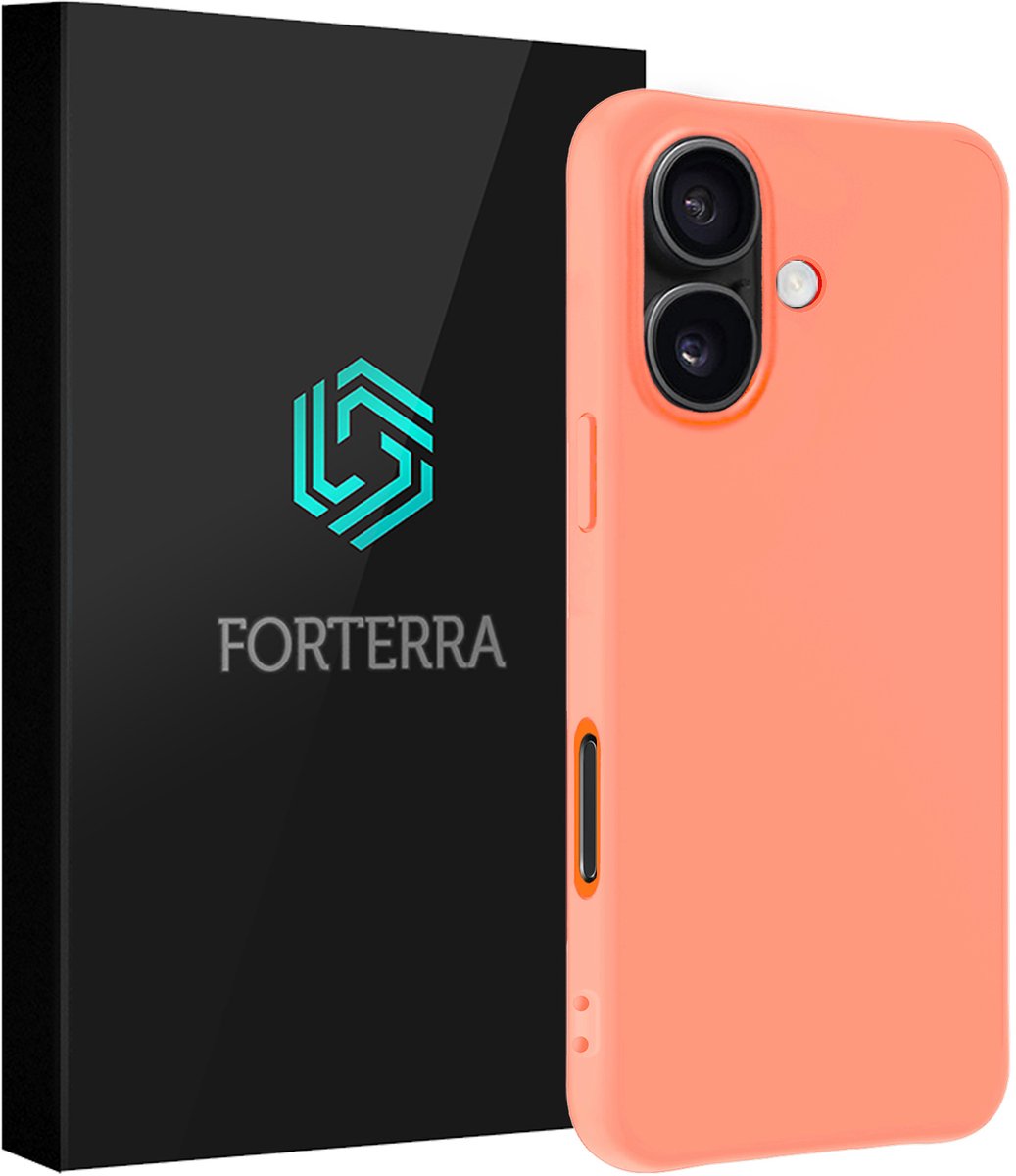 Hoesje Geschikt voor Apple iPhone 17 - Sterk & Shockproof - Siliconen Case - Hoes Cover - Perzik