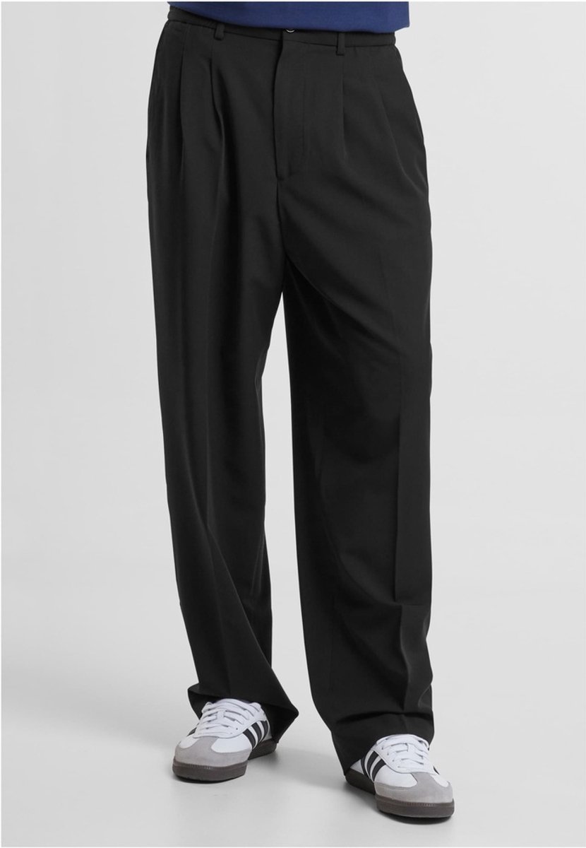 Urban Classics Wide fit Broek rechte pijpen Taille 28 inch Zwart