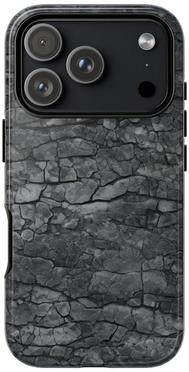 Gebarsten Asfaltstructuur – Glanzend Stevig Hoesje Geschikt voor iPhone 17 Pro