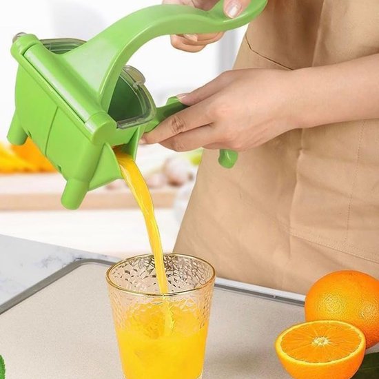 Sapcentrifuge -Sapcentrifuge handmatig- Fruitpers - Handmatige Fruitpers - Handmatige Citruspers - Eenvoudig Handmatig Handontwerp - Limoenpers - Voor Citroenen, Limoenen En Sinaasappels - Voor Keuken, Bar - Groen - 1 Stuk — afbeelding 2