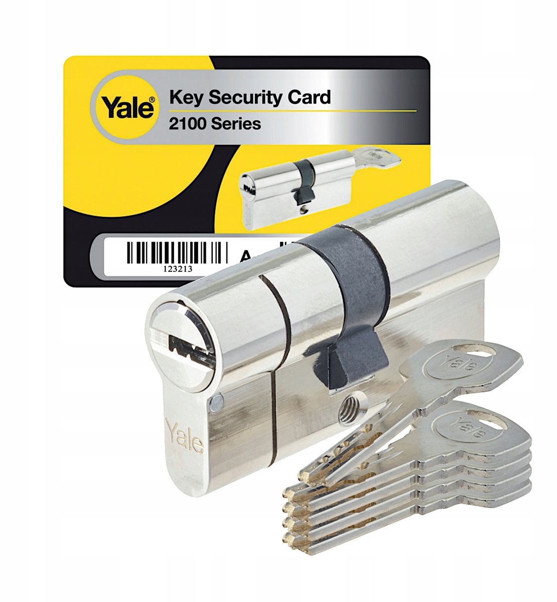 Yale 2100 Cilinder 30/60 Nikkel - Gecertificeerd, Anti-inbraak Klasse 6D