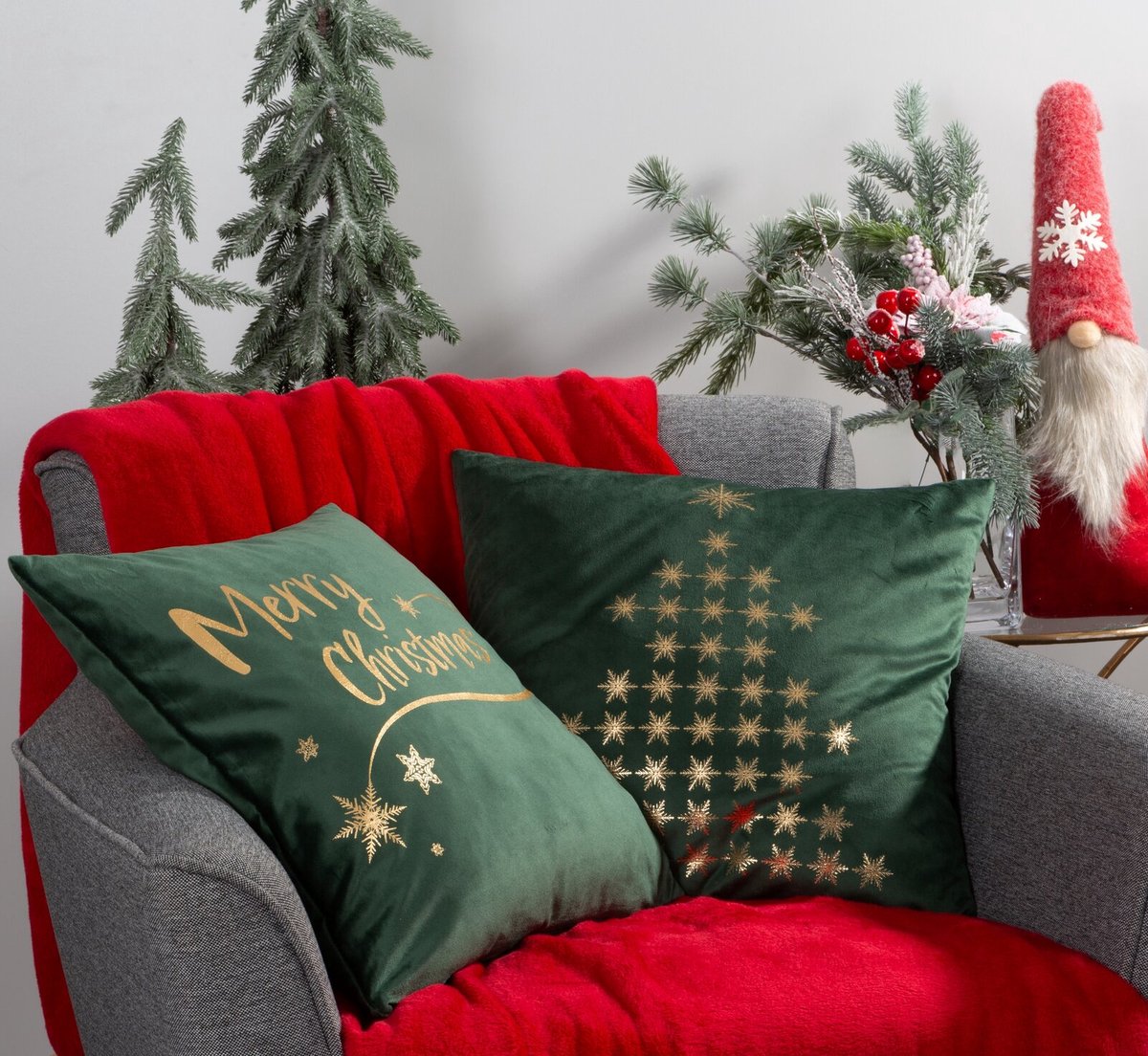 Kerst Sierkussenhoes 45x45 cm - Feestelijke Sfeer