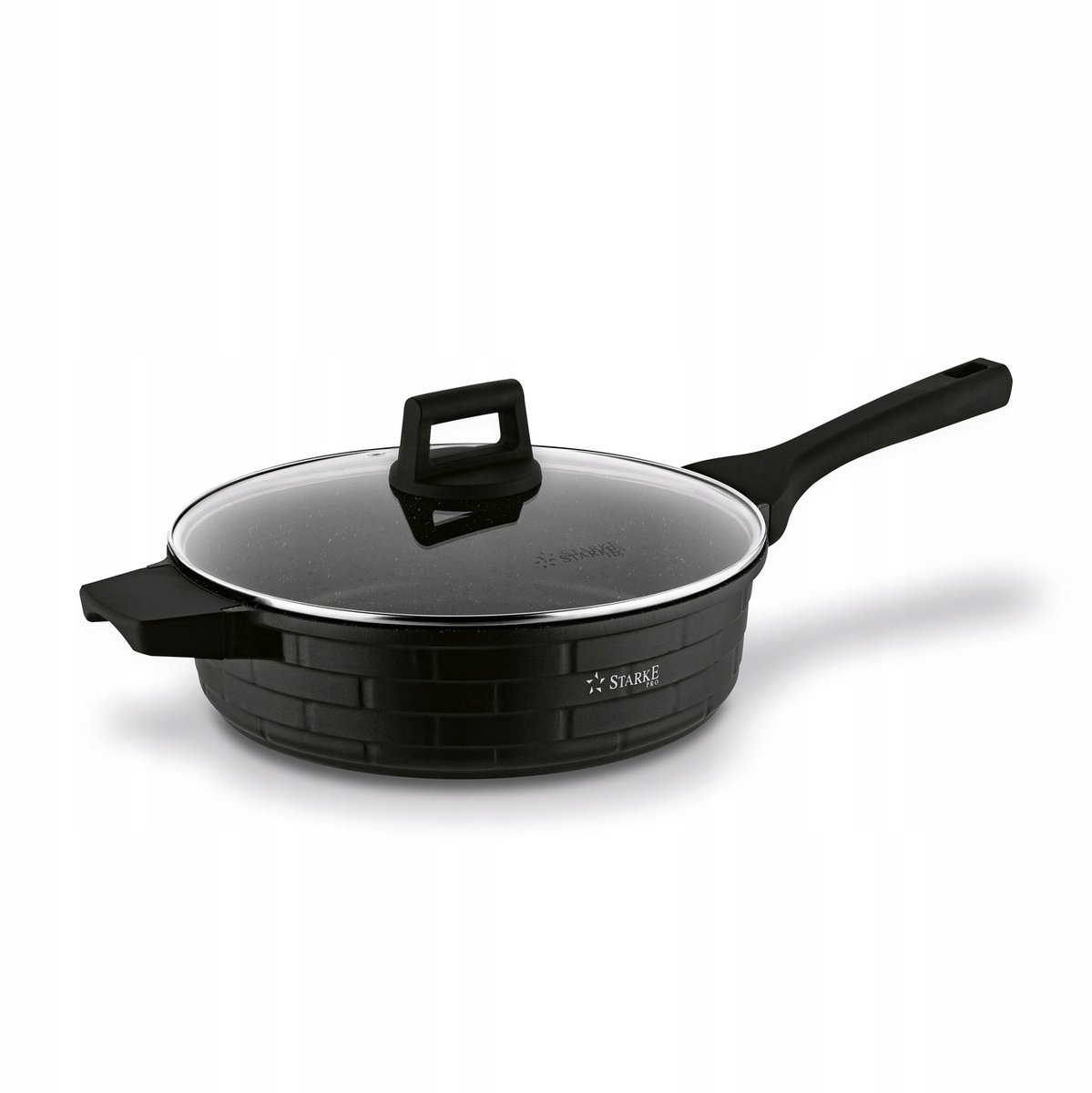 Strong Pro Brick Marmeren Frituurpan met Deksel 28cm