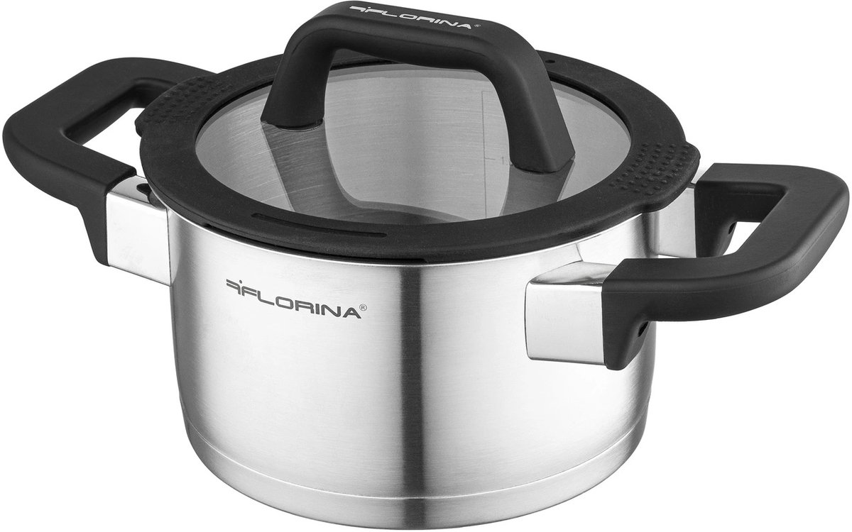 Florina Chef RVS Pan 16cm 1.8L - 5 Lagen Bodem & Zeefdeksel