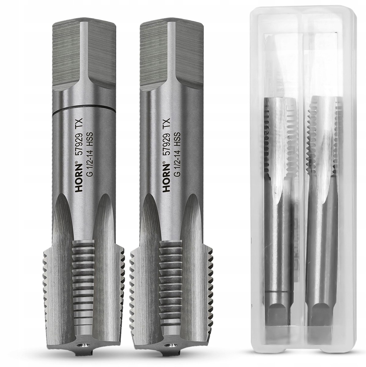 Gereedschap voor pijpgaren: 1/2" - 14 TPI HSS DIN5157, 2 stuks