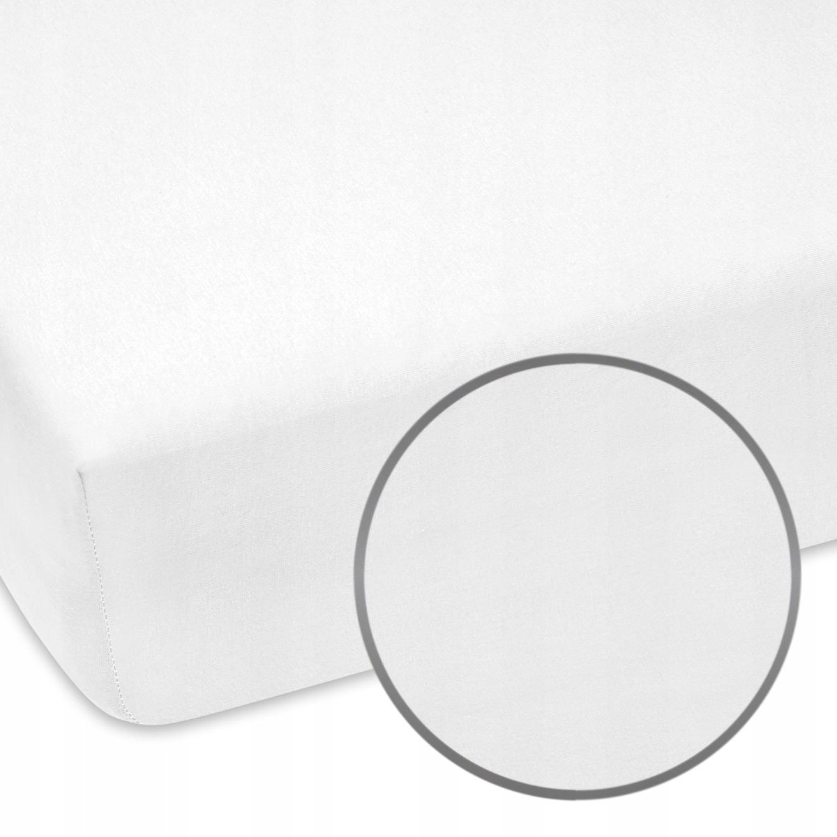 Jersey hoeslaken met elastiek 60x120 cm wit