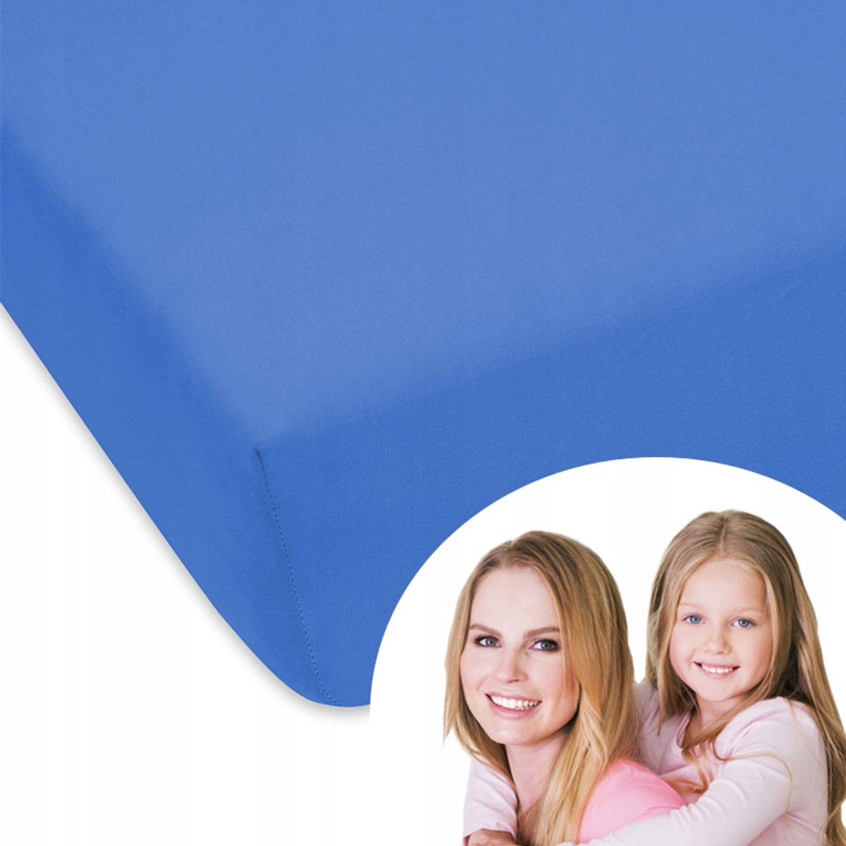 Jersey Hoeslaken met Elastiek Blauw 200x220 cm