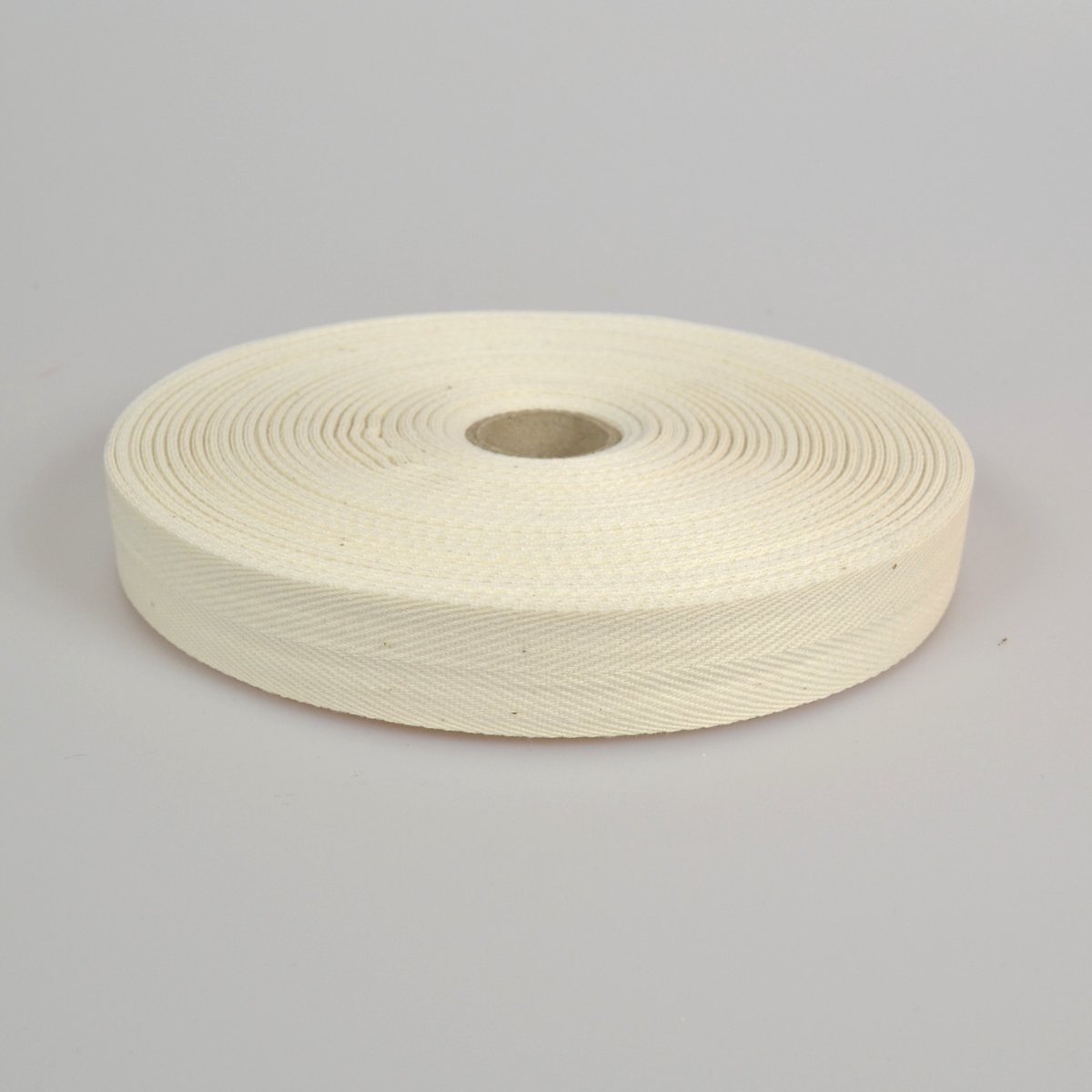 Ariadna Visgraat Band 15mm 50m Rol - Katoen/Polyester - Natuurlijk Wit