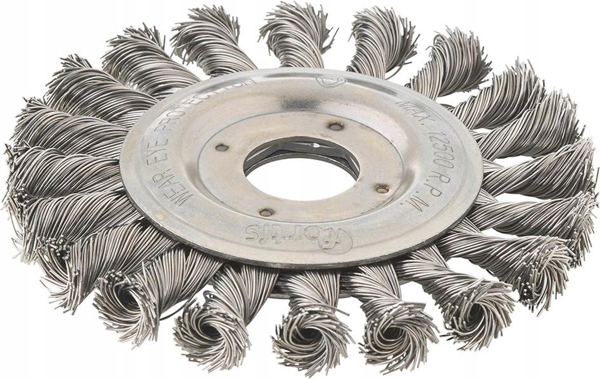 Stalen Schijfborstel 115mm x 0.5mm - Gevlochten Draad