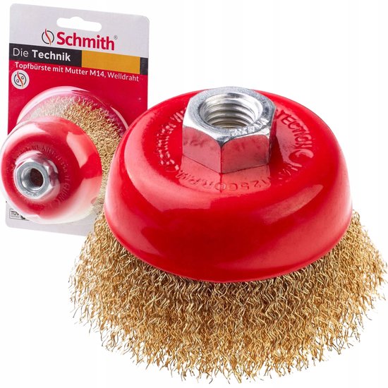 S&R Koolstofstaal 125 x 22,2 mm 2-delige vlecht ronde borstel set met robuuste gevlochten draadharen voor haakse slijper