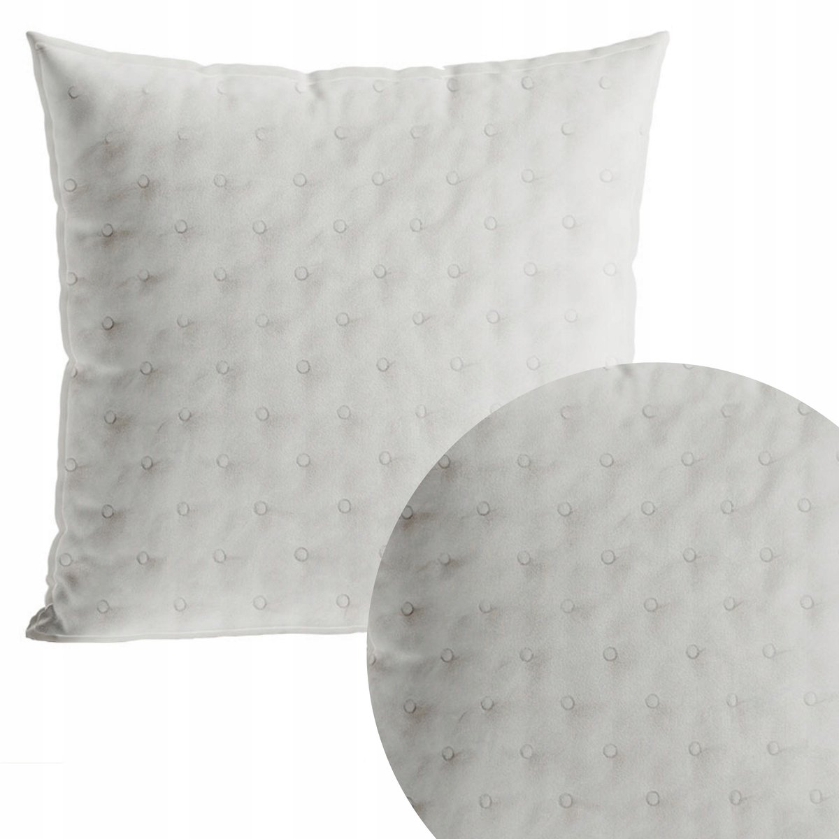 Decoratieve kussenhoes 40x40 cm lichtgrijs met stippenpatroon