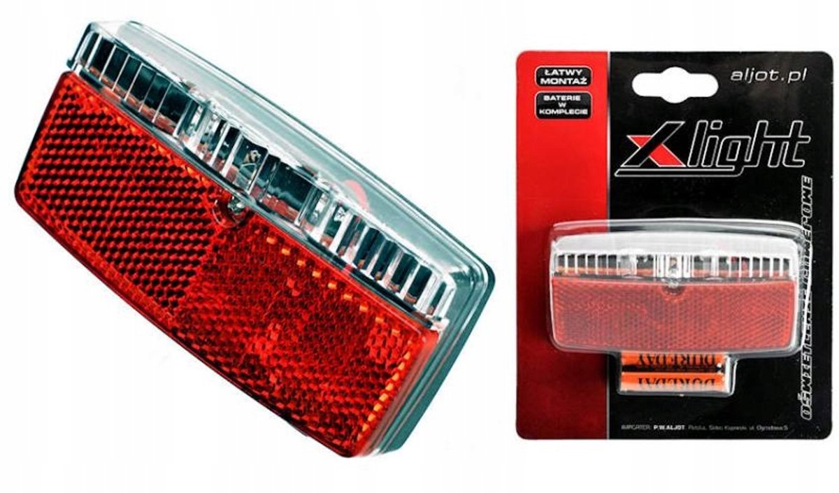 X-LIGHT Fietslamp Achterop Bagagredager LED AA Batterijen XC-120
