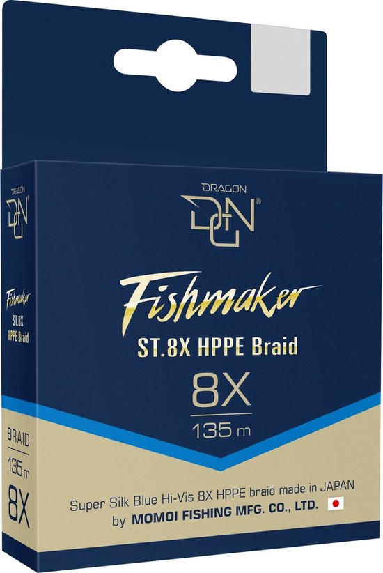 Dragon Fishmaker ST-8X Super Silk Visdraad Blauw 0,12 mm 135 m 10,95 kg — afbeelding 3
