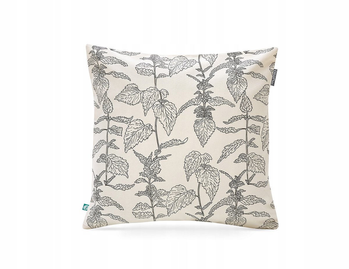 MUMLA Nettel Blad Kussenhoes 45x45 cm - Katoen met Rits