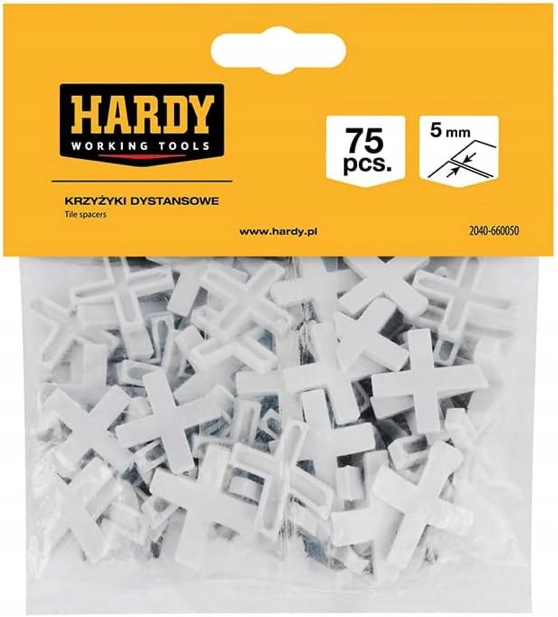 Hardy Distantie-kruisjes 5 mm - 75 stuks voor nauwkeurige tegelvoegen