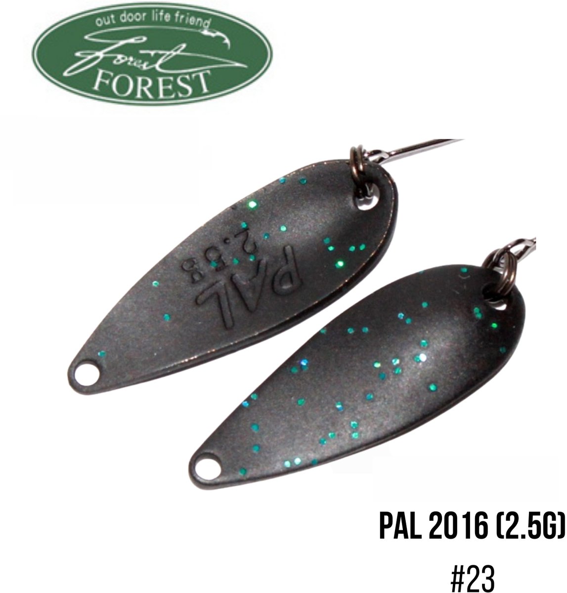 Forest PAL 2016 Wobbler 2.5g Mat Zwart (Blauwe Glitter)