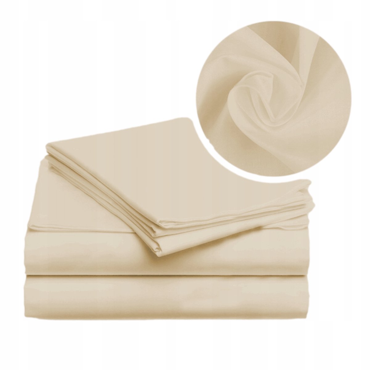 Beige Katoenen Hoeslaken 220x200cm - Traditioneel Zonder Elastiek