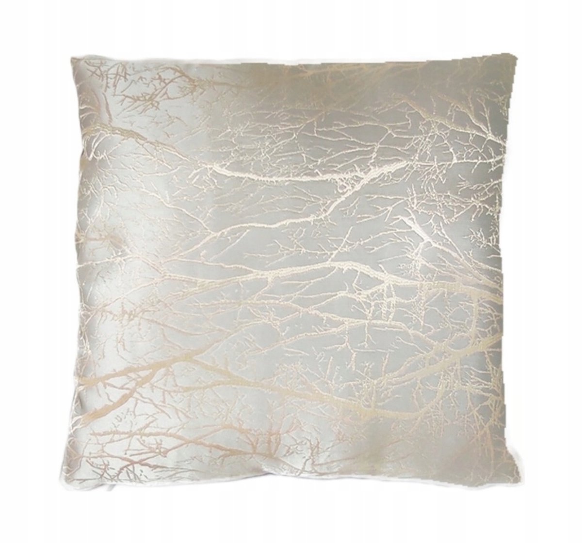 Grijs jacquard sierkussen 45x45 cm met boomprint