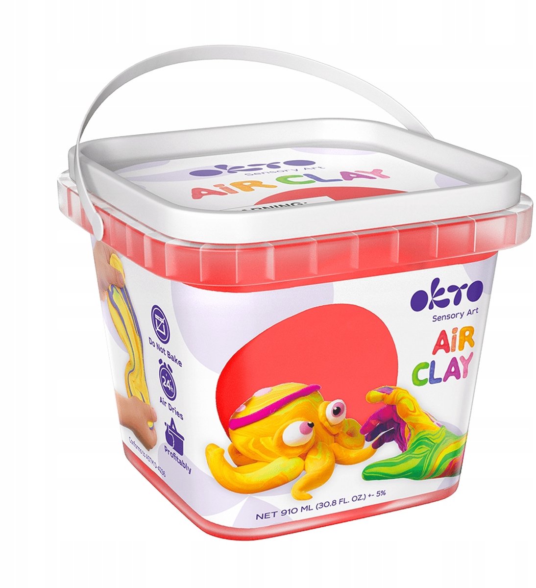 Okto Rode Klei 910ml - Knutselen voor Kinderen