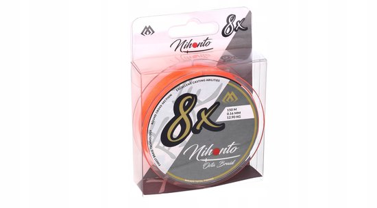 Mikado Nihonto Octa Braid Vlechtlijn Oranje 0.4mm 150m 8-strengs van Mikado — afbeelding 3