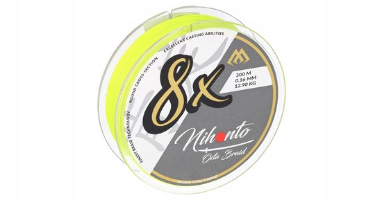 Mikado Nihonto Octa Braid 0,28 mm 10 m Fluor Geel Vislijn van Merkloos — afbeelding 2
