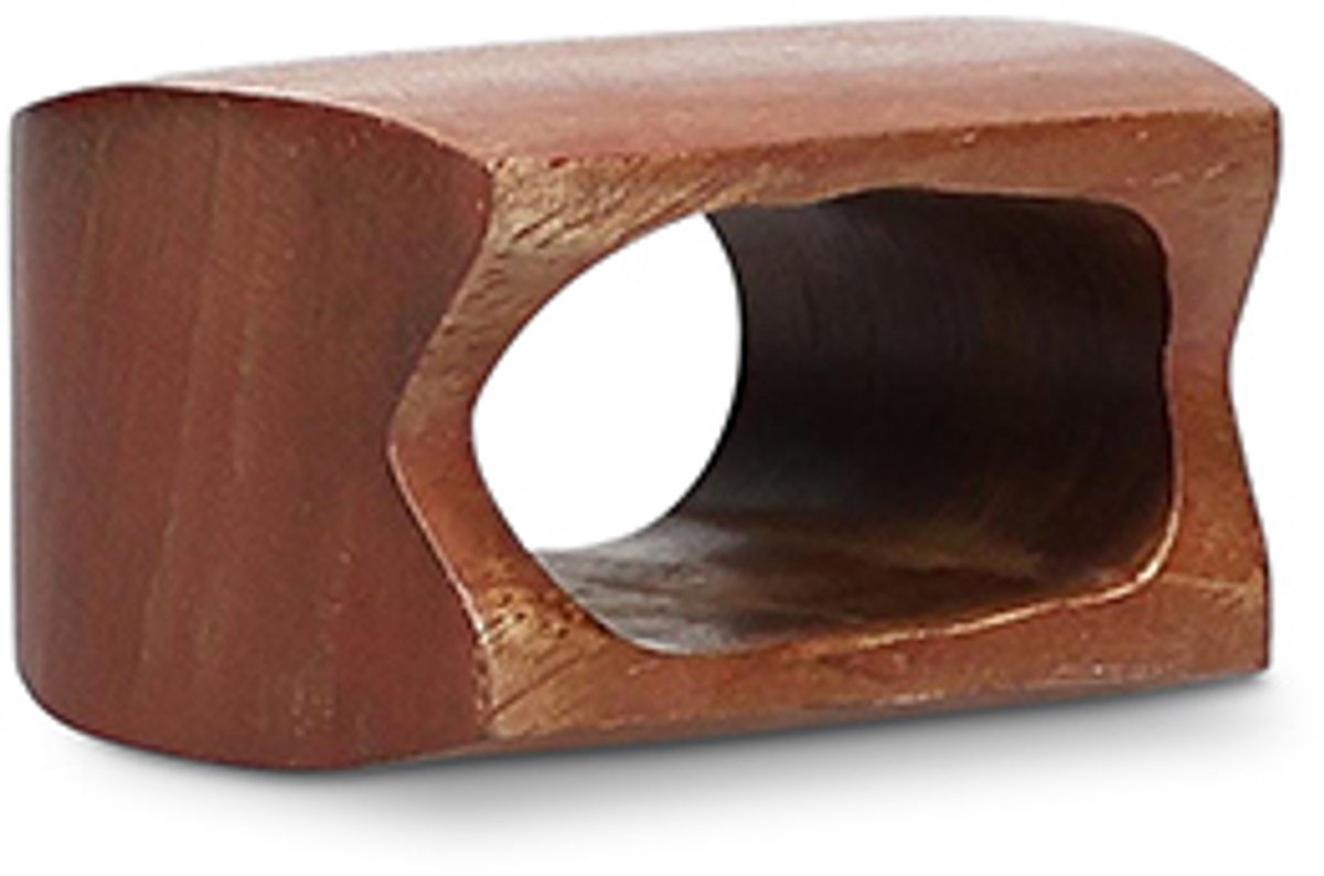 S|P Collection Servetring 5,5x4cm rechthoekig hout Moku - set/4