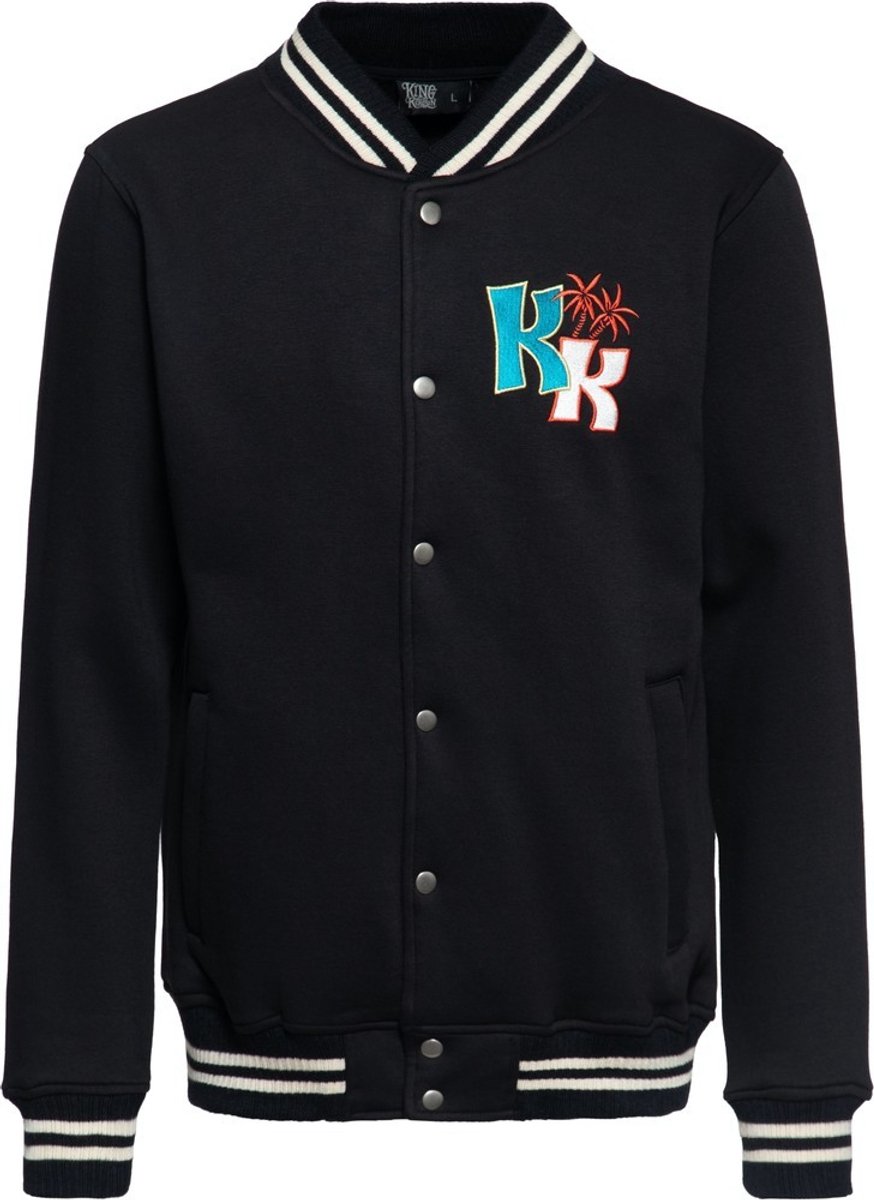 King Kerosin Tiki Surfers College Sweatjacke Schwarz-M