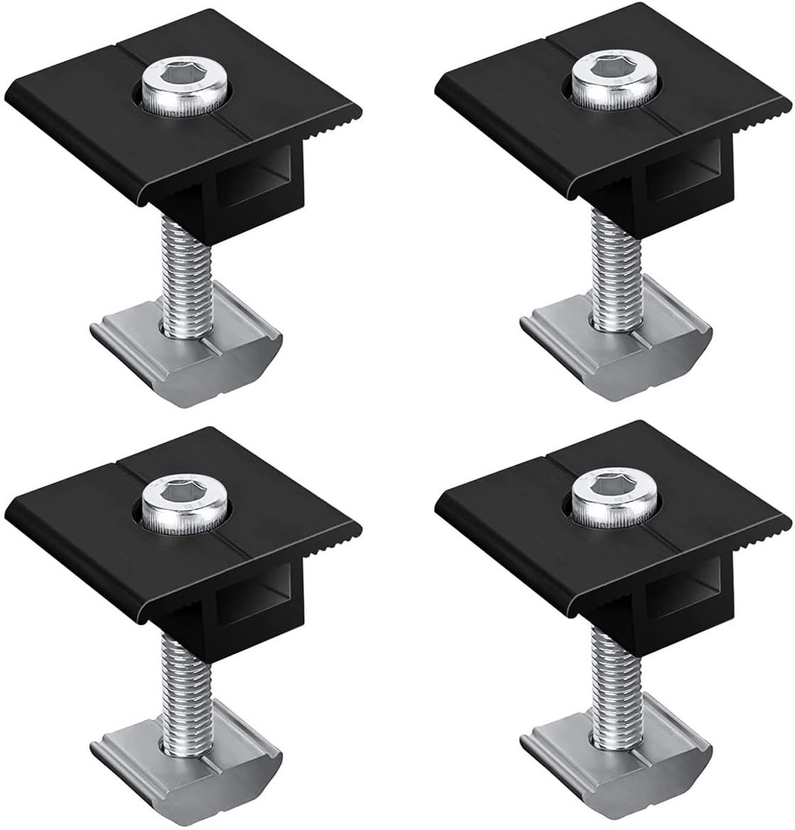 4 Stuks 30mm Aluminium Zonnepaneel Montagebeugels - Corrosiebestendig en UV-bestendig
