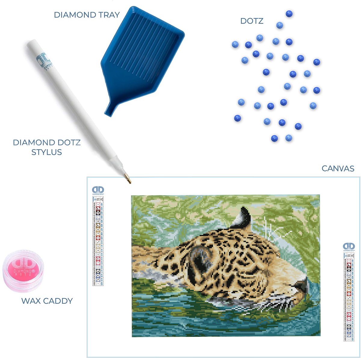 DIAMOND DOTZ Jungle Prince - Diamond Painting - 17.595 Dotz - 41x31 cm — afbeelding 7