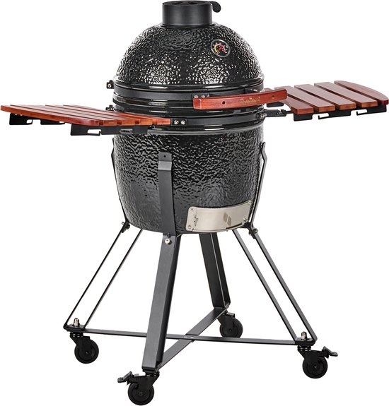 BELIANI KAMADO - Houtskoolgrill - Zwart - Keramiek van BELIANI — afbeelding 3