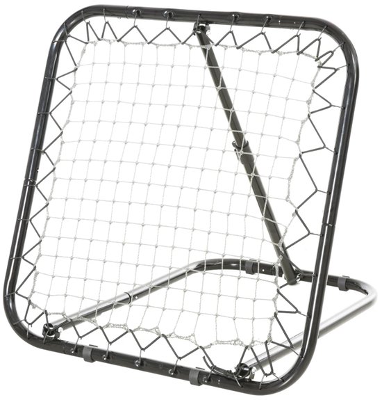 LZQ Voetbalrebounder inklapbaar, kickback doel, verstelbaar in 5 niveaus, terugslagwand, net, voetbal, trainingsaccessoires voor trainingsoefeningen, schot- en technische training