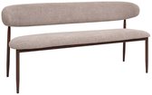 Giga Meubel Banc de Salle à Manger Alexia - Tissu - Taupe/Noyer - 200x55x77cm