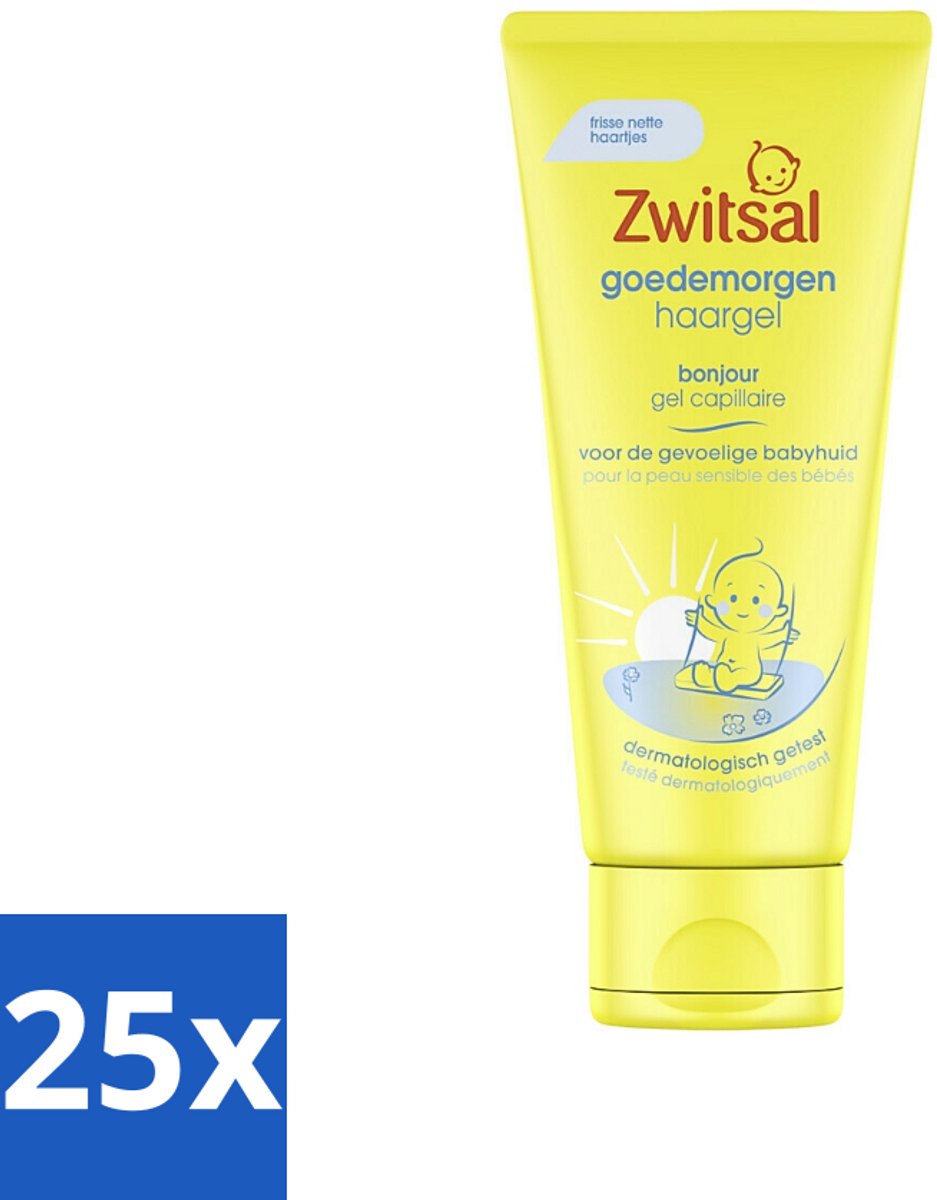 Image of 25 x Zwitsal - Goedemorgen - Haargel - Wassen & Pruiken - Mild Parfum - 100 ml - Baby Verzorging - PH-neutraal - Hypoallergeen - Baby Shampoo