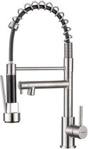 Design Sanitair Winkel | Kraan dubbele uitloop Trek en spoel kop chroom - - Design Sanitair Winkel Design Sanitair Winkel | Kraan dubbele uitloop Trek en spoel kop chroom - - Design Sanitair Winkel