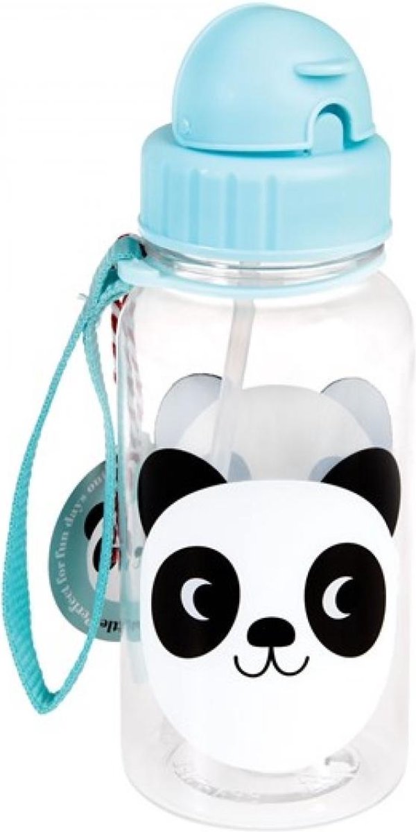 Waterfles - Drinkfles - Rietjesbeker panda Waterfles - Drinkfles - Rietjesbeker panda